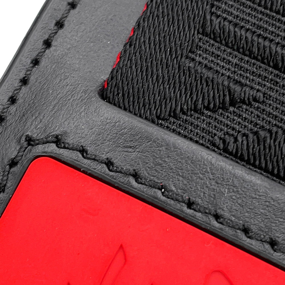 Christian Louboutin Explorer Funk Studded Backpack Black/Red3215038 Leather Canvas Size Small