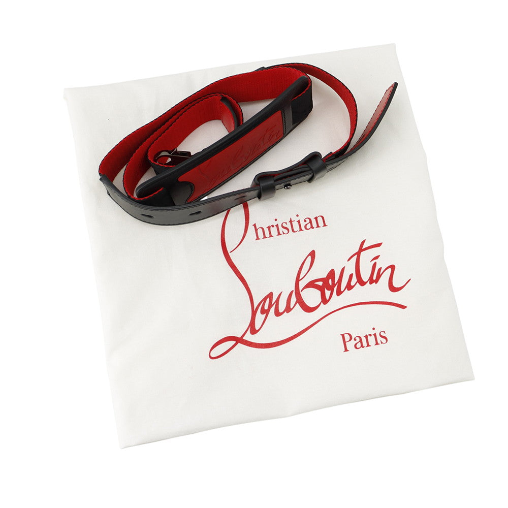 Christian Louboutin Explorer Funk Studded Backpack Black/Red3215038 Leather Canvas Size Small