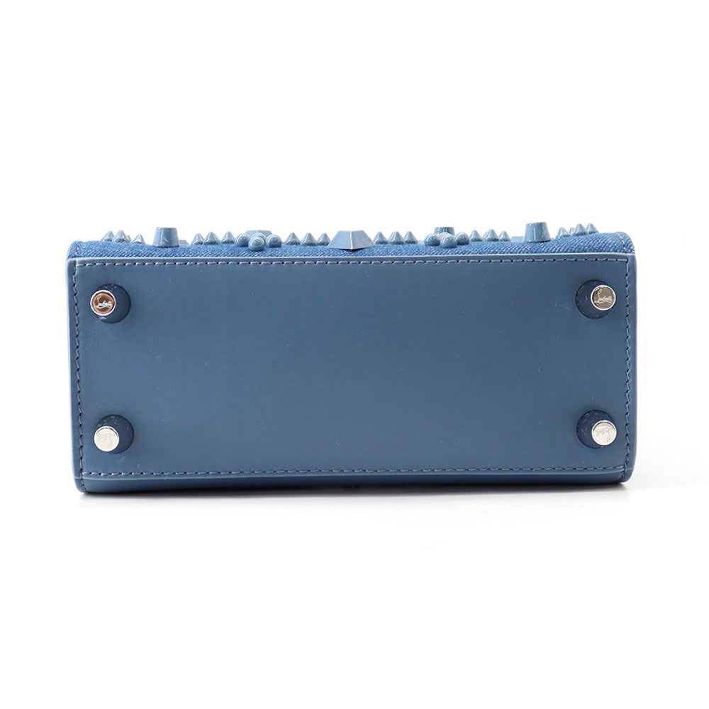 Christian Louboutin Paloma Denim Top Handle Blue3245299 Denim Leather Size Mini