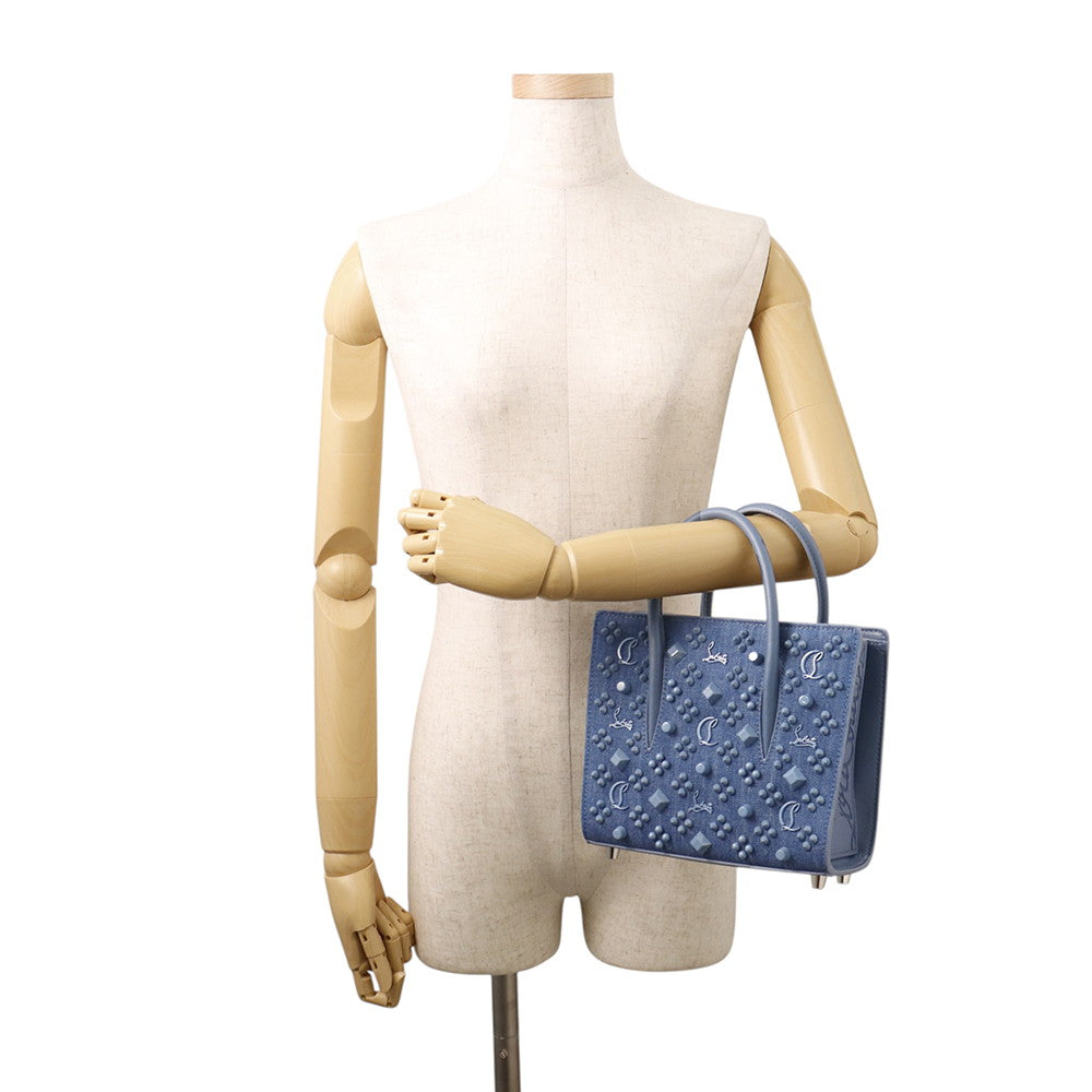 Christian Louboutin Paloma Denim Top Handle Blue3245299 Denim Leather Size Mini