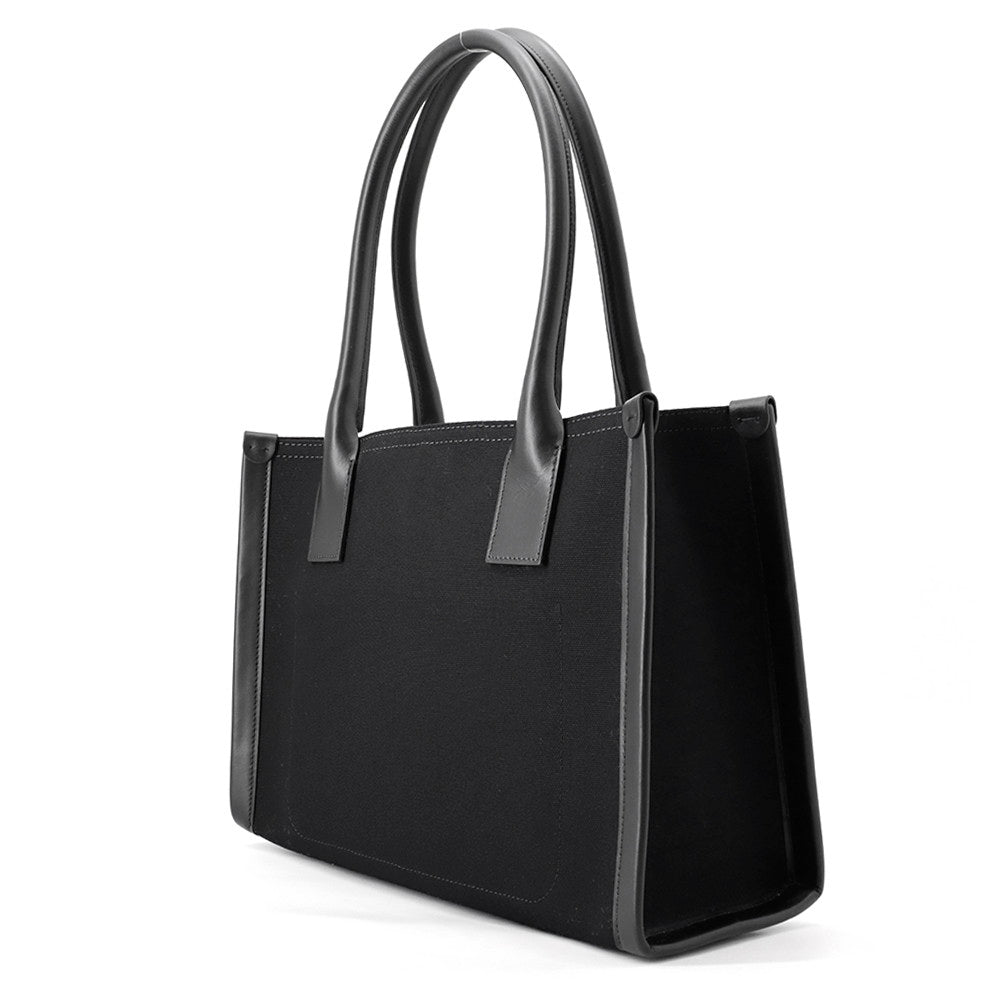 Christian Louboutin By My Side Tote Black1245233 Canvas Leather Size Small