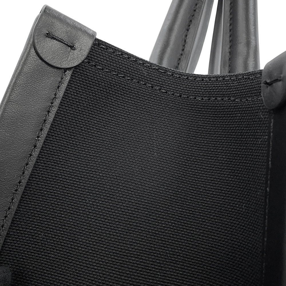 Christian Louboutin By My Side Tote Black1245233 Canvas Leather Size Small