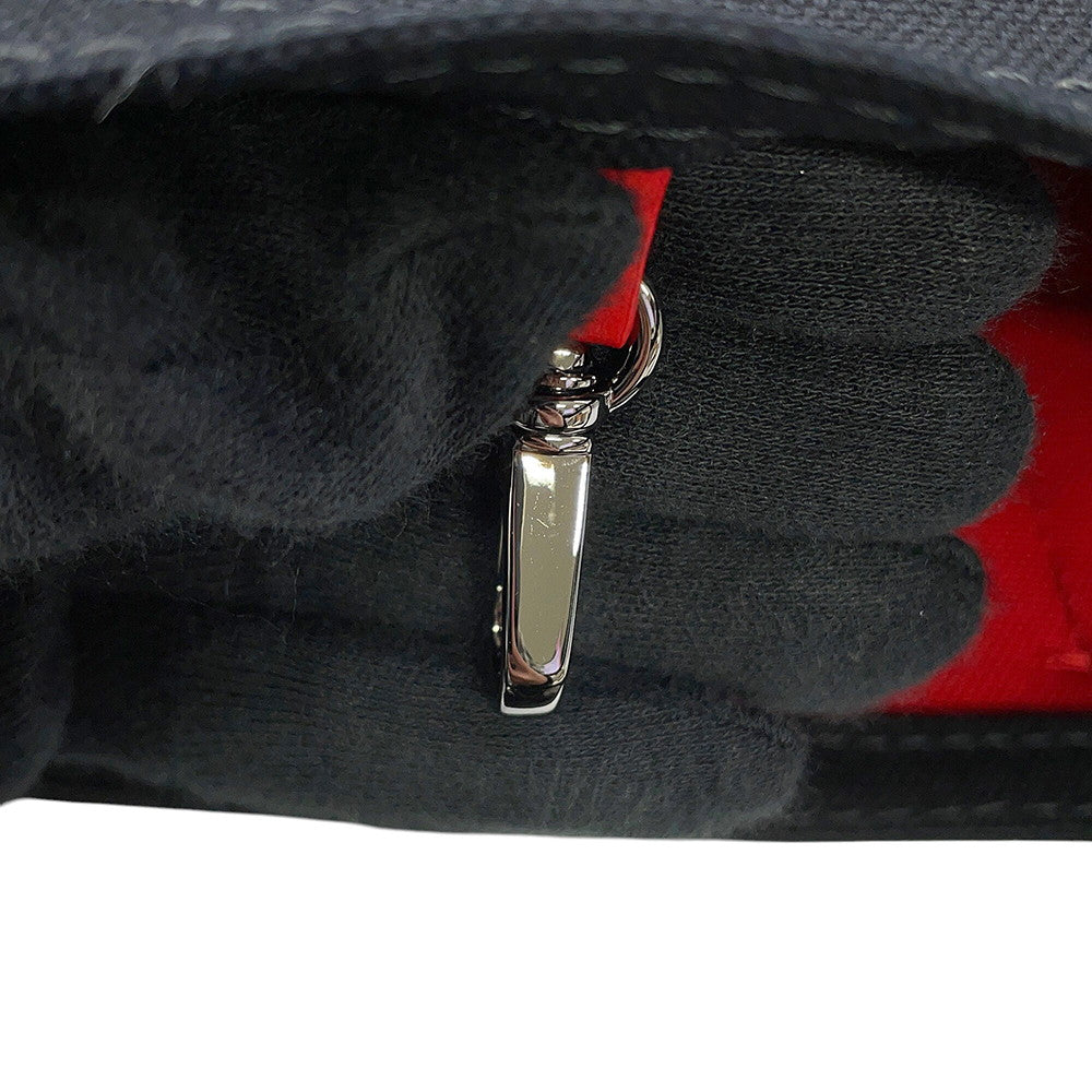 Christian Louboutin By My Side Tote Black1245233 Canvas Leather Size Small
