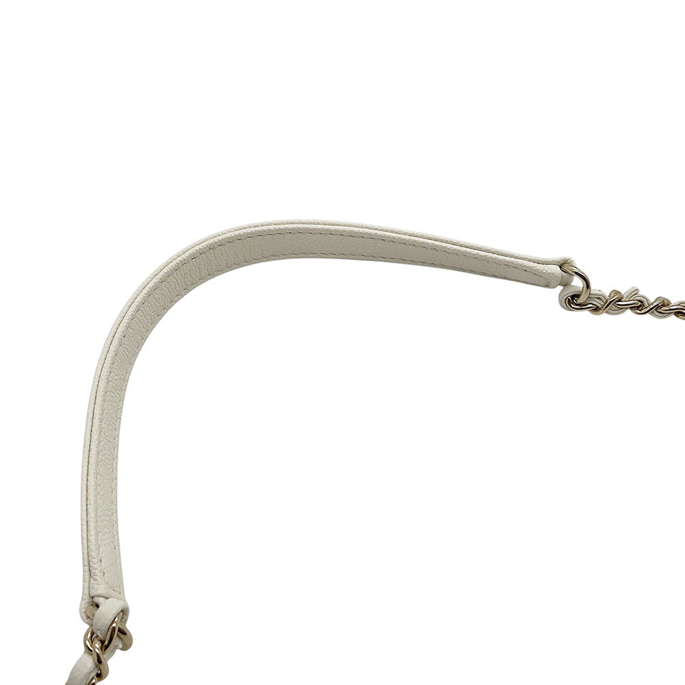 CHANEL Coco Handle 2WAYHandbag WhiteA92990 Caviar Leather Size XS