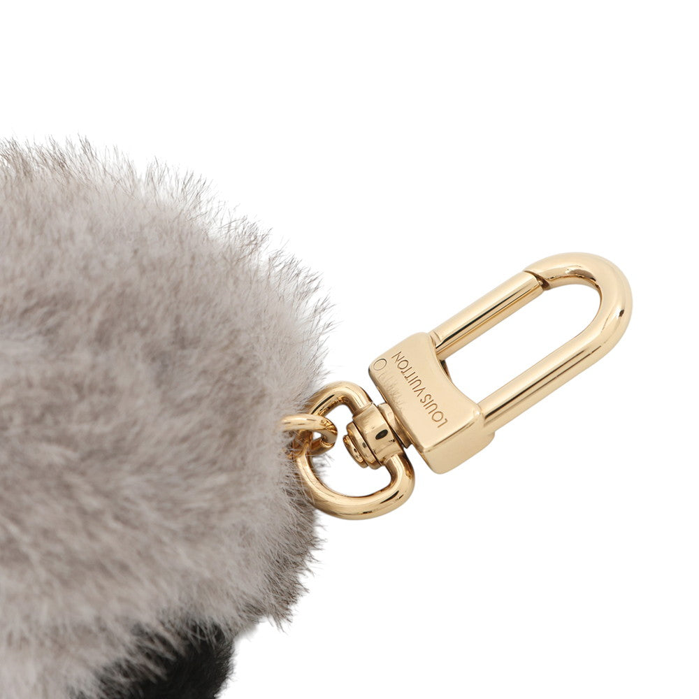 LOUIS VUITTON Bag Charm - LV Cute Husky Brown/MulticolorM03231 Monogram Fabric Plastic