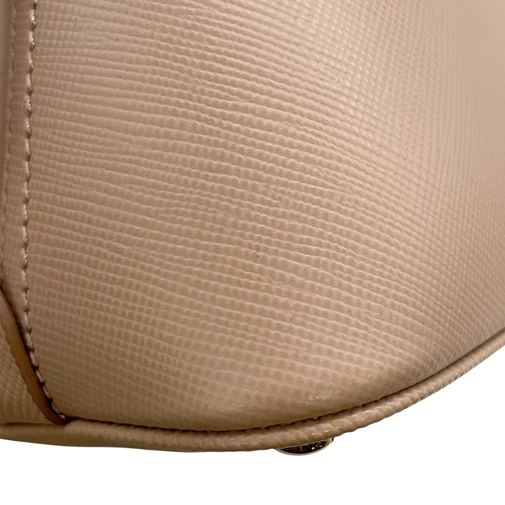 PRADA Matinee 2-Way Handbag Beige1BA251 Leather Size Small