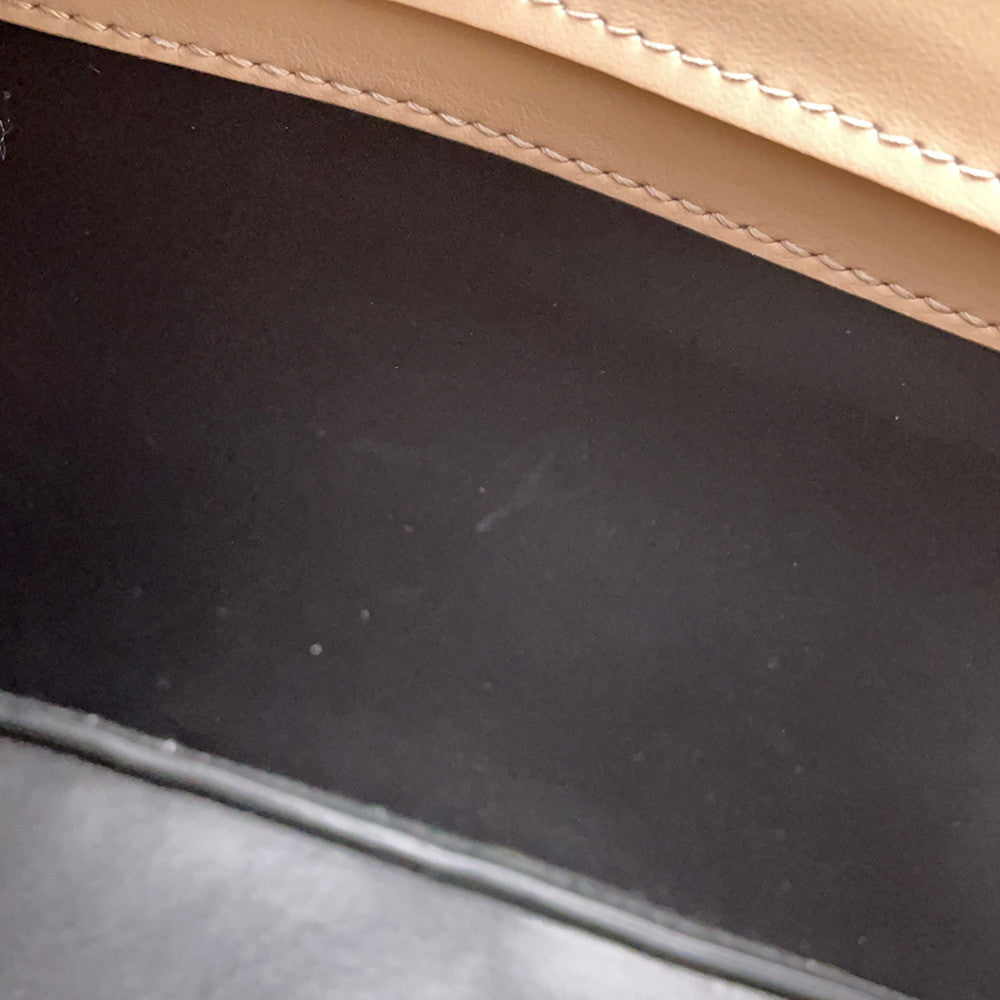 PRADA Matinee 2-Way Handbag Beige1BA251 Leather Size Small