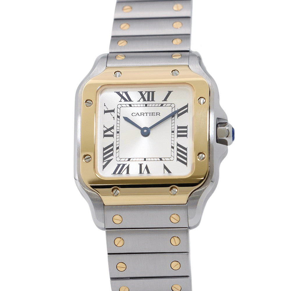 CARTIER Santos de Cartier watch W34.5mm x H27.0mm Stainless Steel K18YG Silver DialW2SA0033