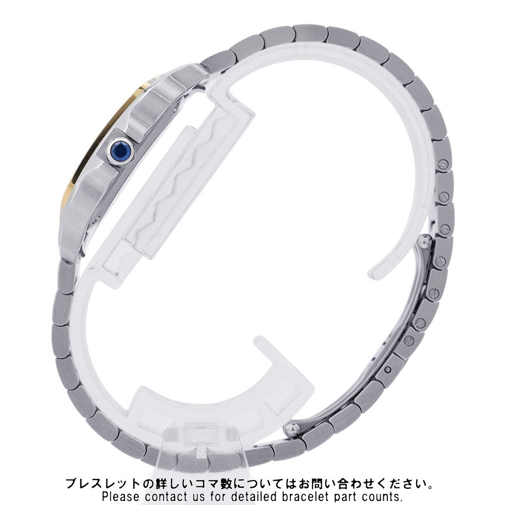 CARTIER Santos de Cartier watch W34.5mm x H27.0mm Stainless Steel K18YG Silver DialW2SA0033