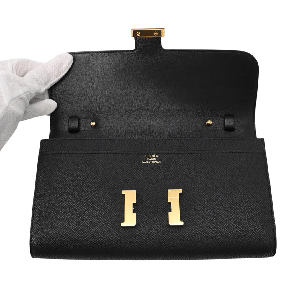 HERMES Constance to Go Black Epsom