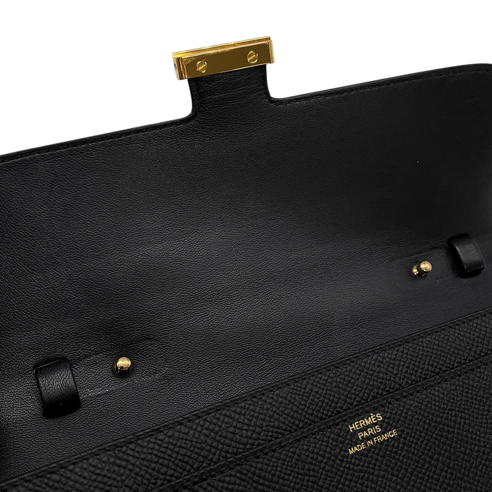 HERMES Constance to Go Black Epsom