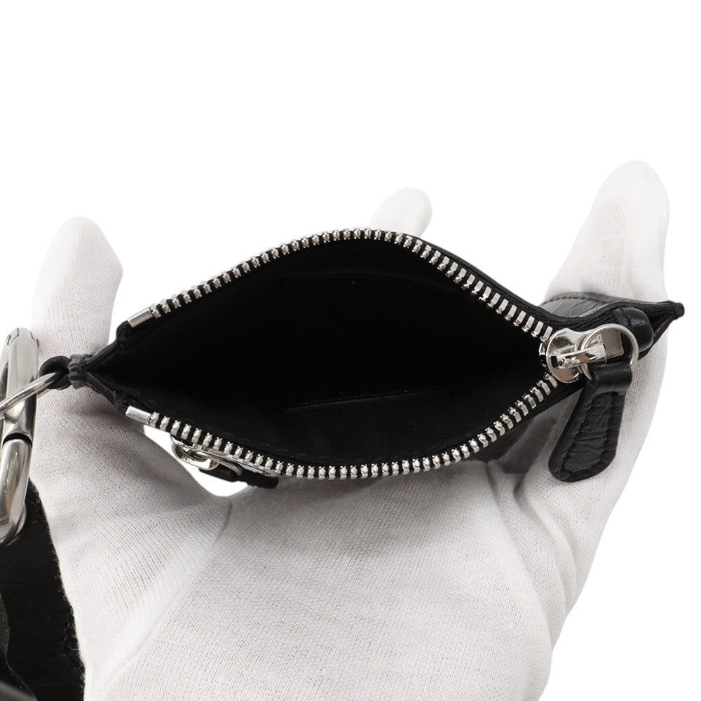 BALENCIAGA Luca Goal Bag Charm Belt Size 105 Black718979 Leather