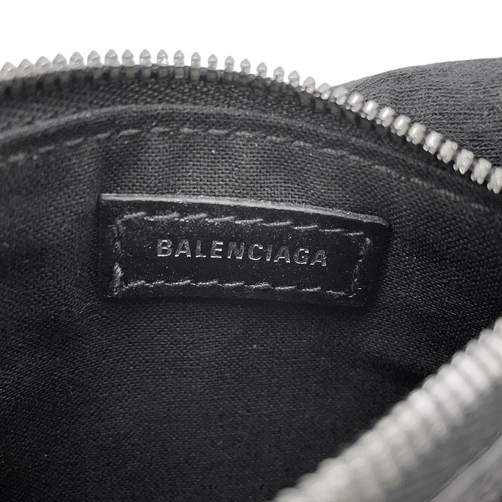 BALENCIAGA Luca Goal Bag Charm Belt Size 105 Black718979 Leather