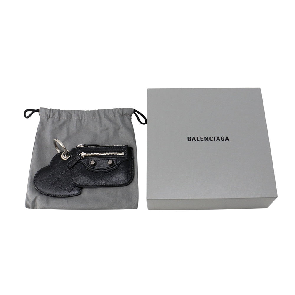 BALENCIAGA Luca Goal Bag Charm Belt Size 105 Black718979 Leather