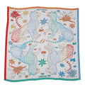 HERMES Carre Jean Leopard Size 140 Gray/Multicolor Cashmere Silk