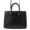 SAINT LAURENT PARIS Jour Baby Black421863 Croco embossed leather