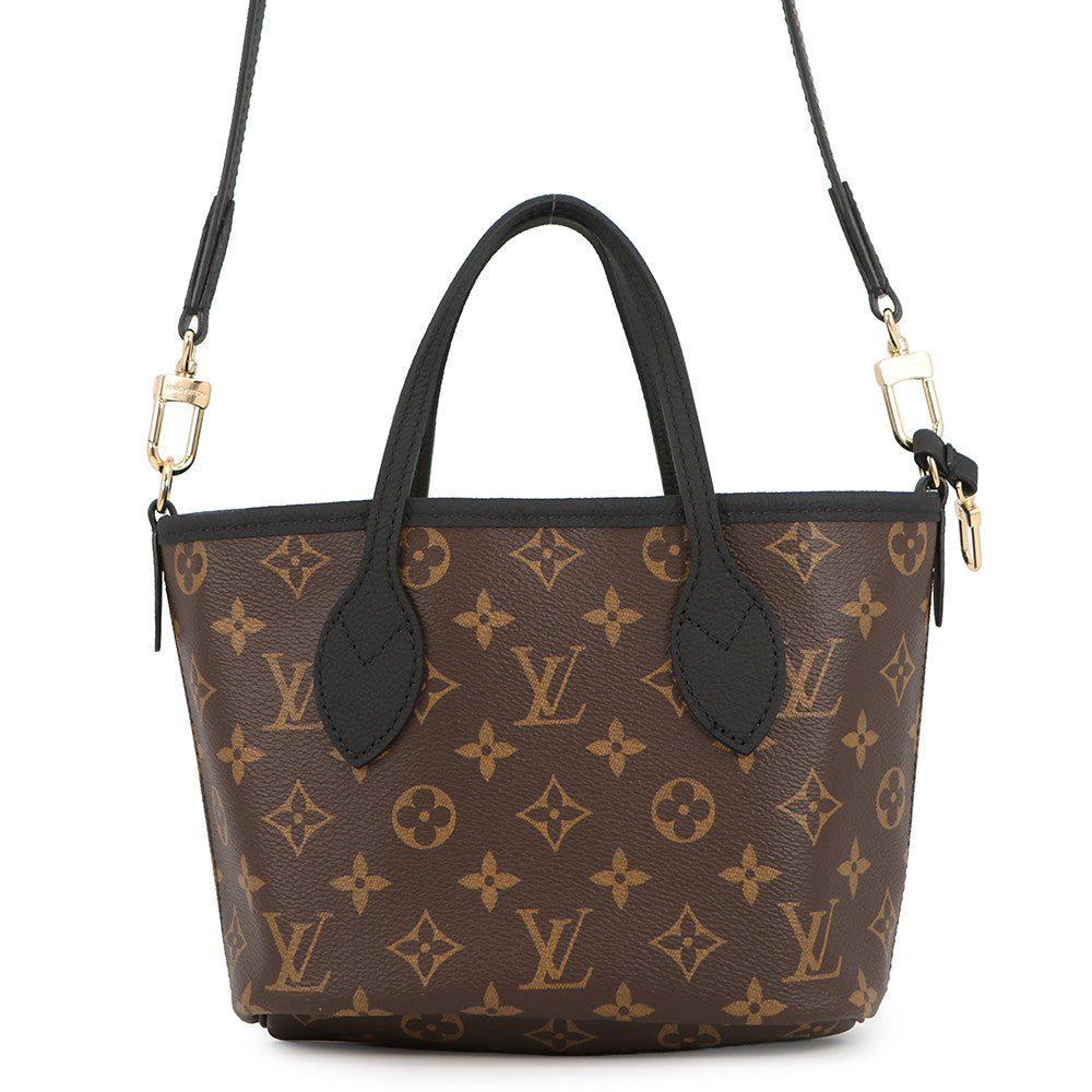 LOUIS VUITTON Neverfull・Inside Out NoirM12099 Monogram Grain Leather Size BB