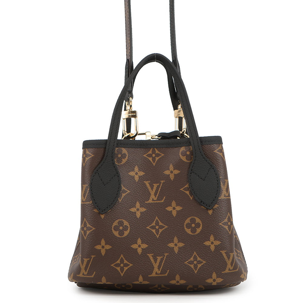 LOUIS VUITTON Neverfull・Inside Out NoirM12099 Monogram Grain Leather Size BB