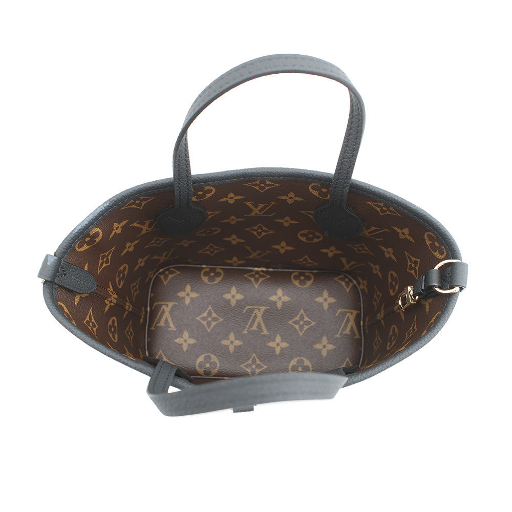 LOUIS VUITTON Neverfull・Inside Out NoirM12099 Monogram Grain Leather Size BB