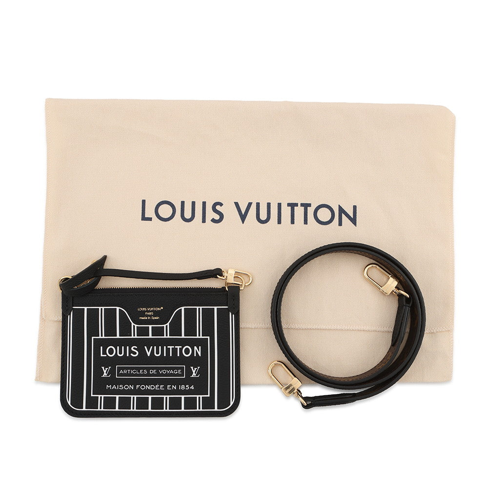LOUIS VUITTON Neverfull・Inside Out NoirM12099 Monogram Grain Leather Size BB