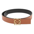 LOEWE Anagram Belt Reversible Size 65/26 Tan/Black Leather