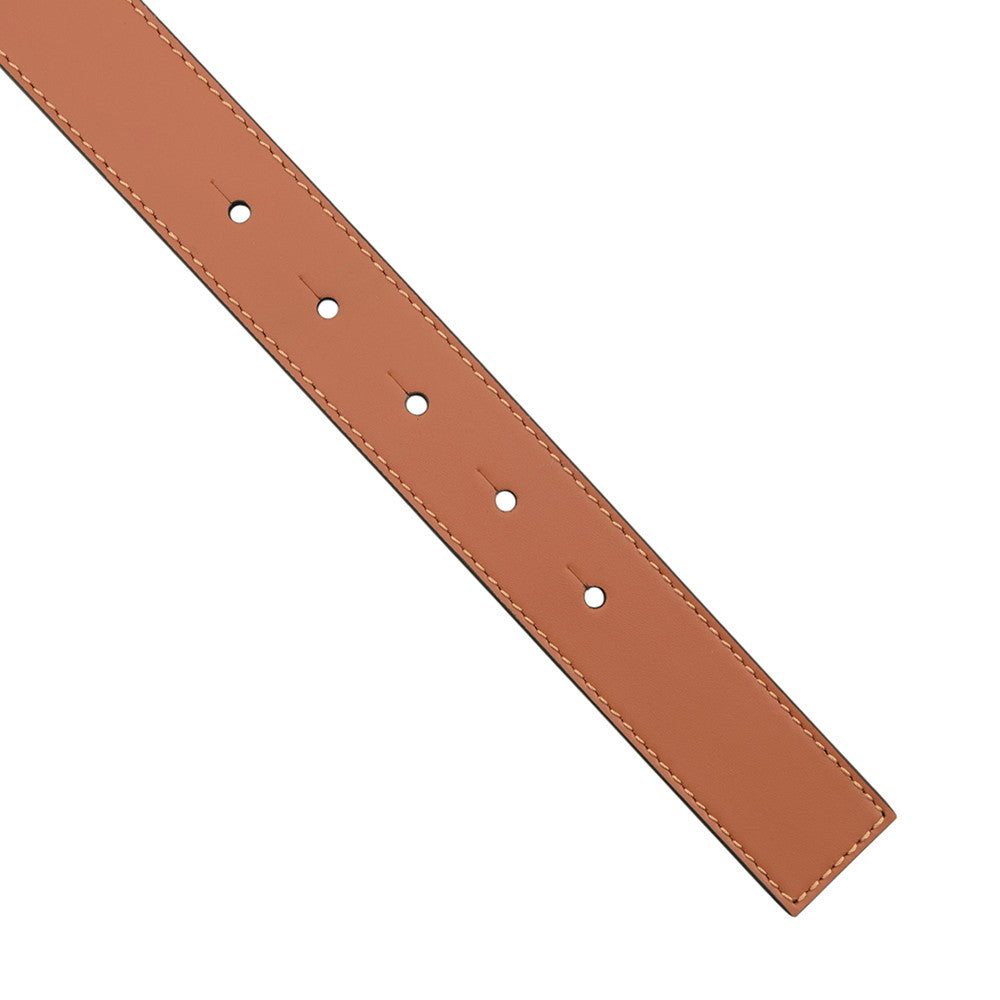 LOEWE Anagram Belt Reversible Size 65/26 Tan/Black Leather