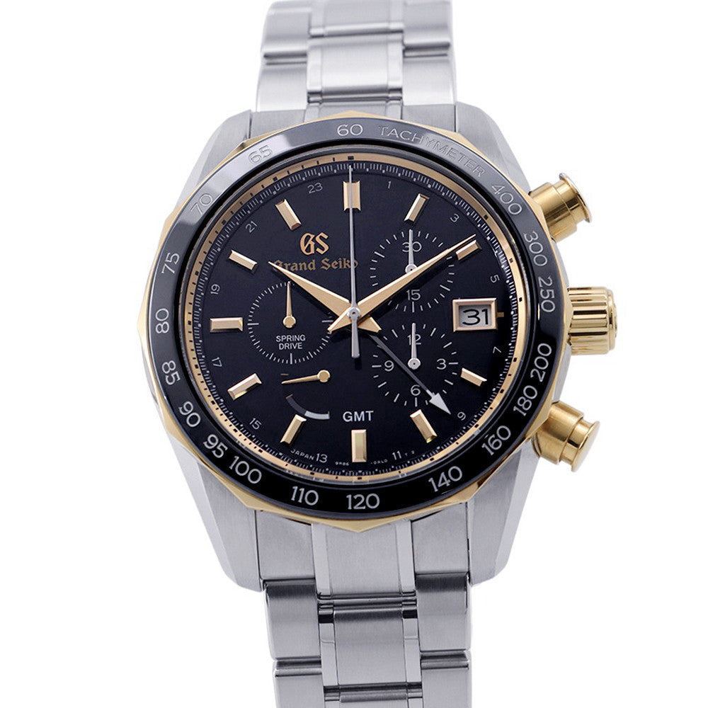 SEIKO Grand Seiko Sports Collection Chronograph Power Reserve W43.8mm Ceramic Stainless Steel K18YG Navy DialSBGC242
