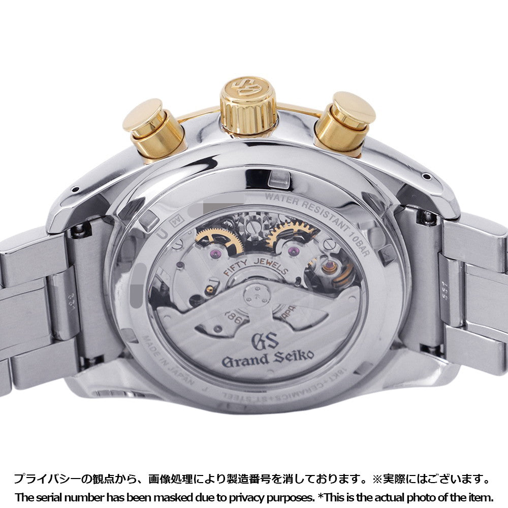 SEIKO Grand Seiko Sports Collection Chronograph Power Reserve W43.8mm Ceramic Stainless Steel K18YG Navy DialSBGC242