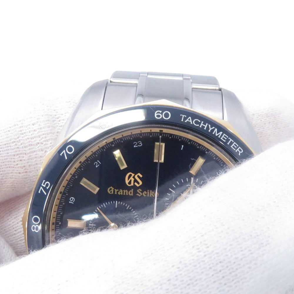 SEIKO Grand Seiko Sports Collection Chronograph Power Reserve W43.8mm Ceramic Stainless Steel K18YG Navy DialSBGC242