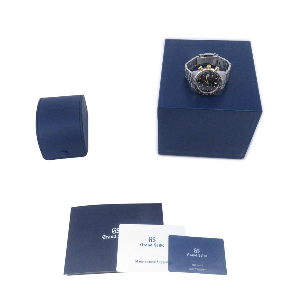 SEIKO Grand Seiko Sports Collection Chronograph Power Reserve W43.8mm Ceramic Stainless Steel K18YG Navy DialSBGC242