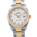 ROLEX Datejust W36mm Stainless Steel K18YG White Dial126203