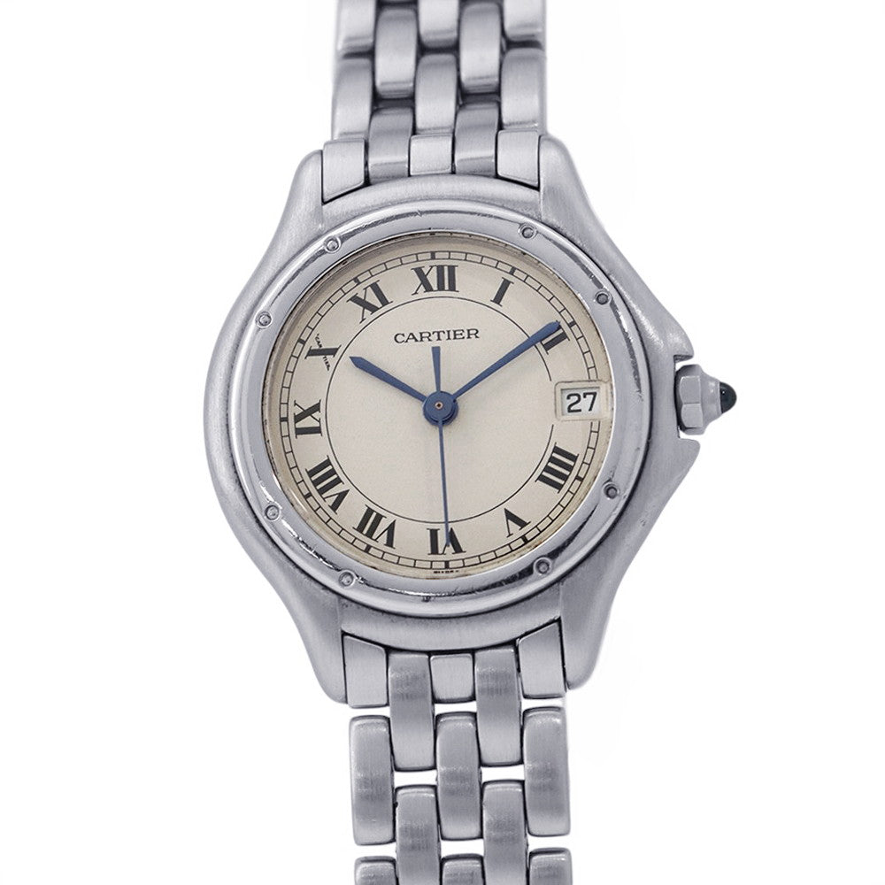 CARTIER PANTHERE Cougar LM W26mm Stainless Steel Ivory DialW35001F5