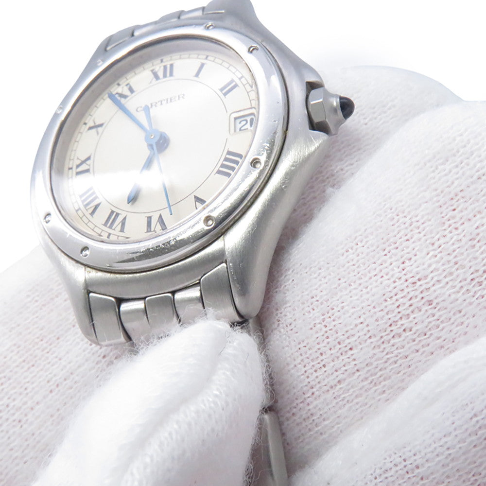 CARTIER PANTHERE Cougar LM W26mm Stainless Steel Ivory DialW35001F5