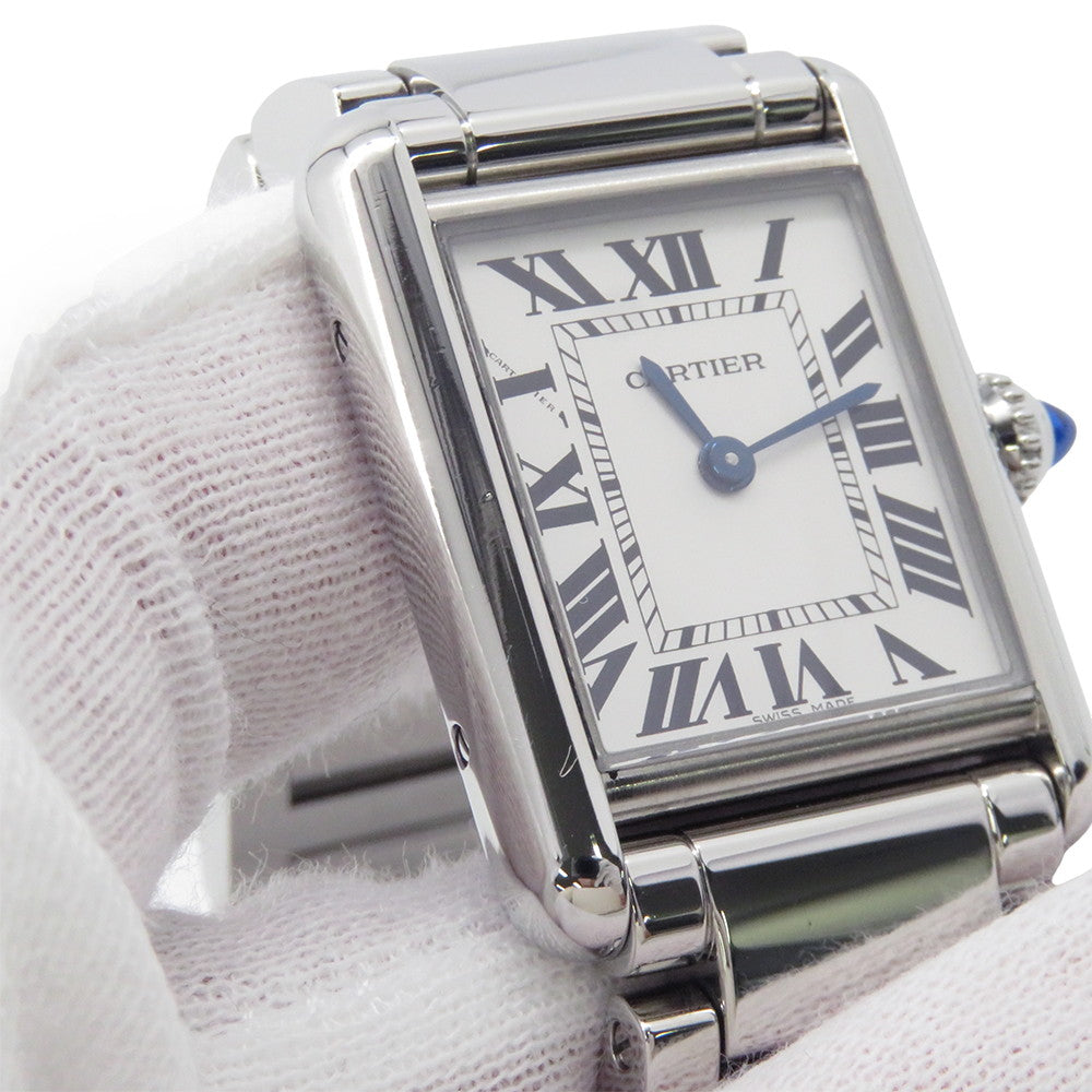 CARTIER Tank mast SM H29.5mm×W22mm Stainless Steel Silver DialWSTA0051