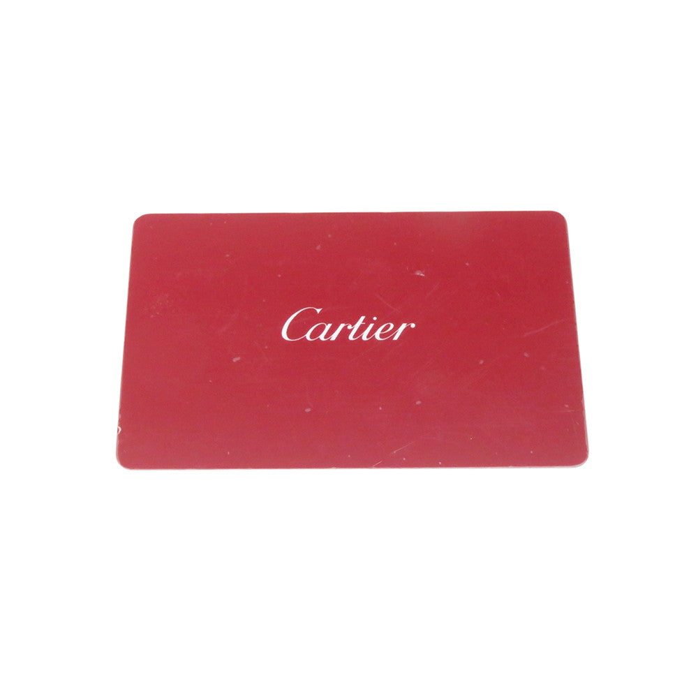 CARTIER Tank must LM 未 Stainless Steel Leather Silver DialWSTA0041
