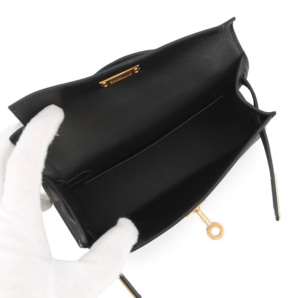 HERMES Mini Kelly 2 Black Epsom