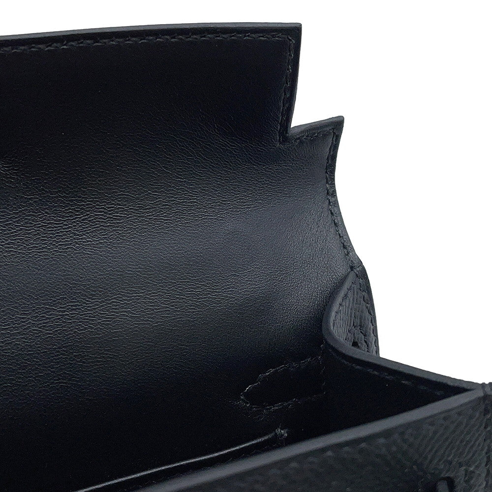 HERMES Mini Kelly 2 Black Epsom