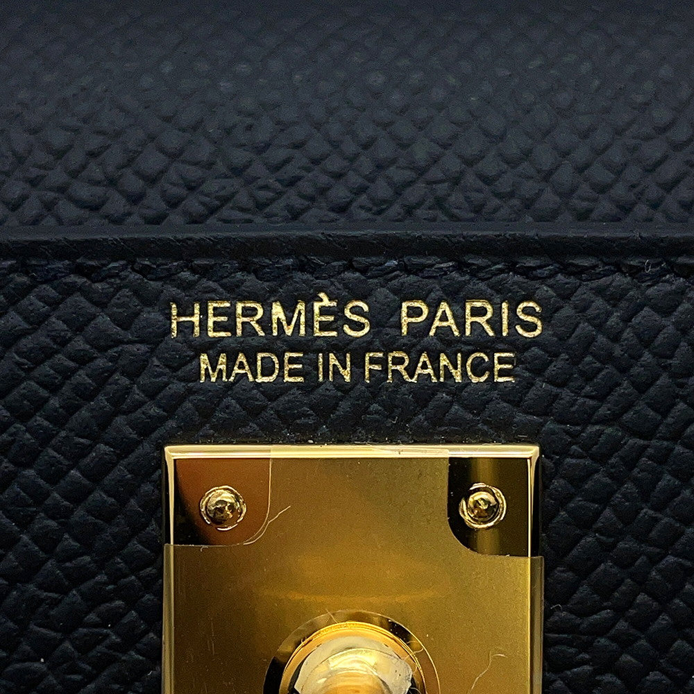 HERMES Mini Kelly 2 Black Epsom