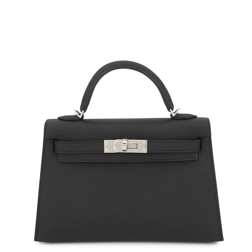 HERMES Mini Kelly 2 Black Epsom
