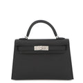 HERMES Mini Kelly 2 Black Epsom