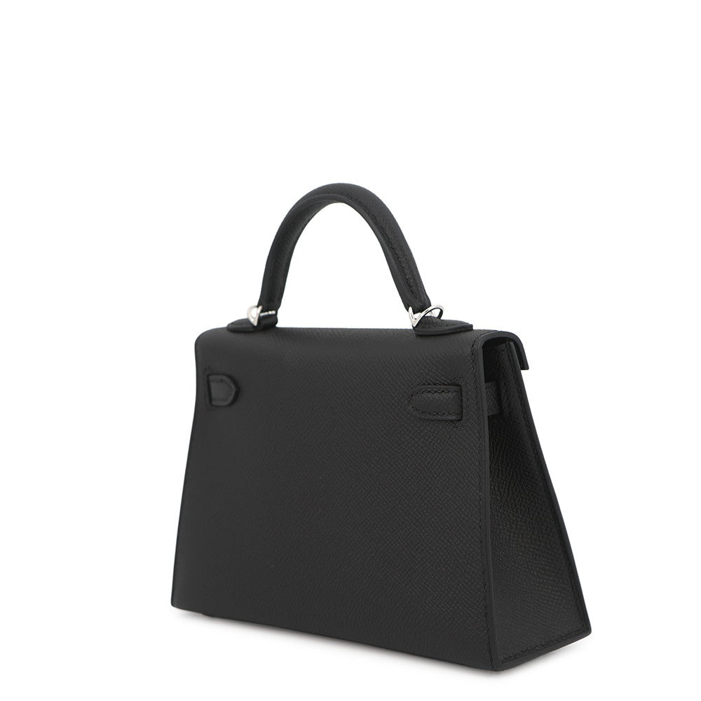 HERMES Mini Kelly 2 Black Epsom