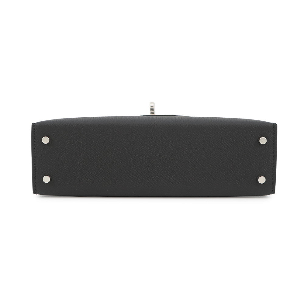HERMES Mini Kelly 2 Black Epsom
