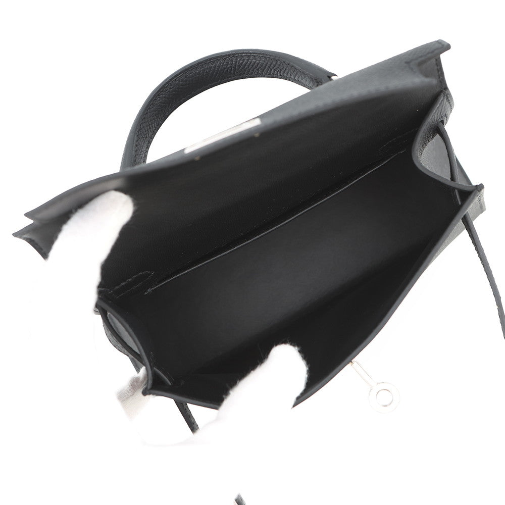 HERMES Mini Kelly 2 Black Epsom