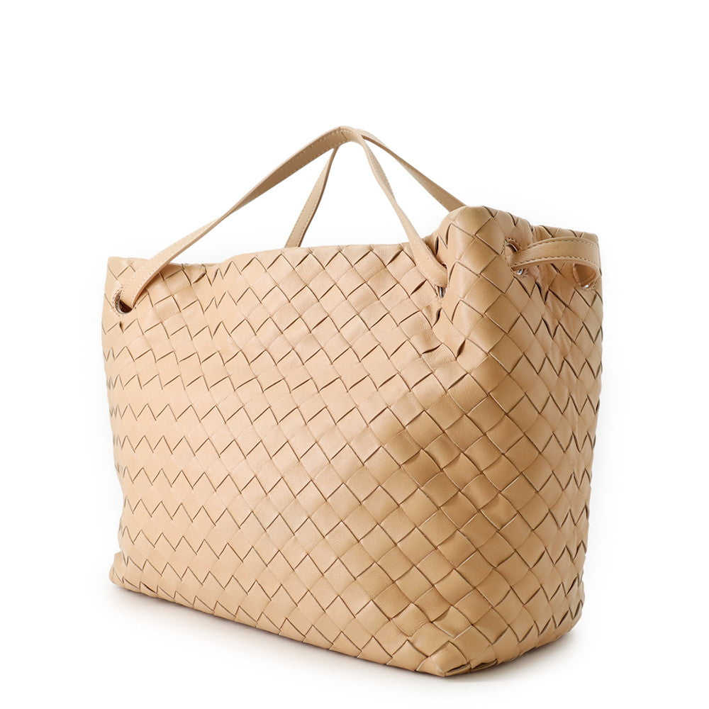 Bottega Veneta INTRECCIATO Garda Tote Bag Beige600510 Leather Size Large
