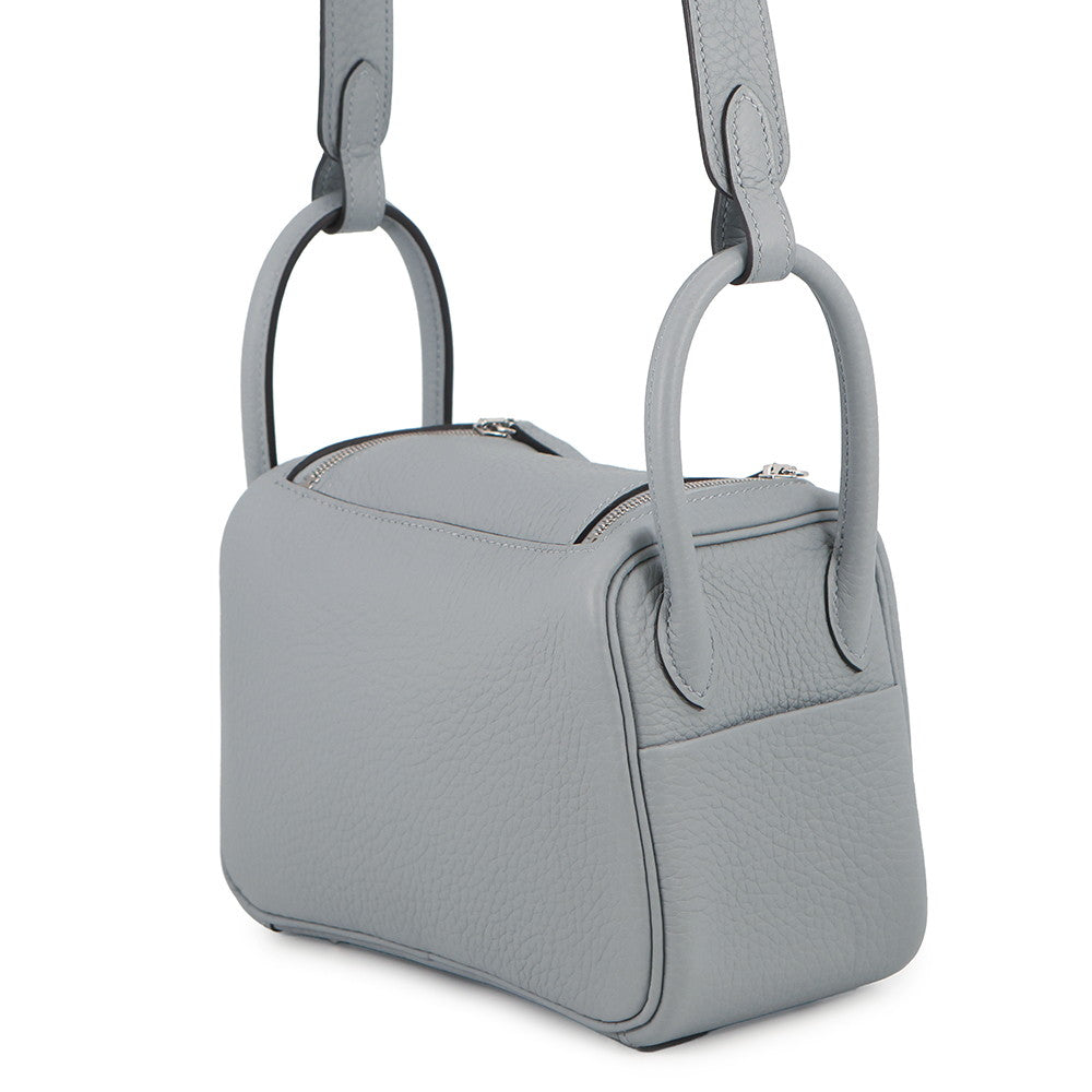 HERMES Lindy Green Pantan Taurillon Clemence Size Mini