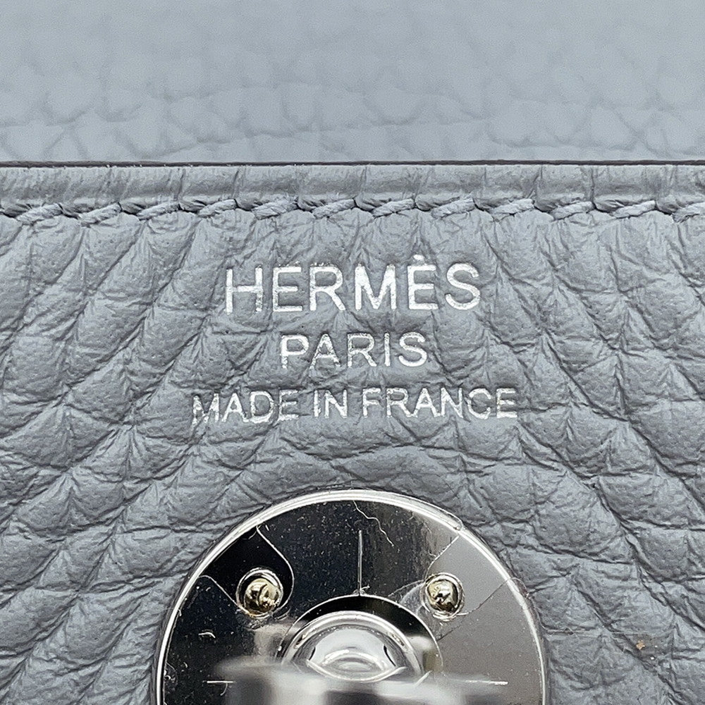 HERMES Lindy Green Pantan Taurillon Clemence Size Mini