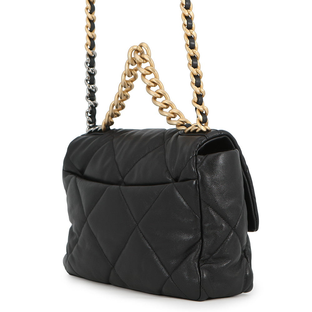 CHANEL CHANEL 19 Dixneuf Matelasse Shoulder Bag BlackAS1161-B04852-94305 Lambskin Size Large