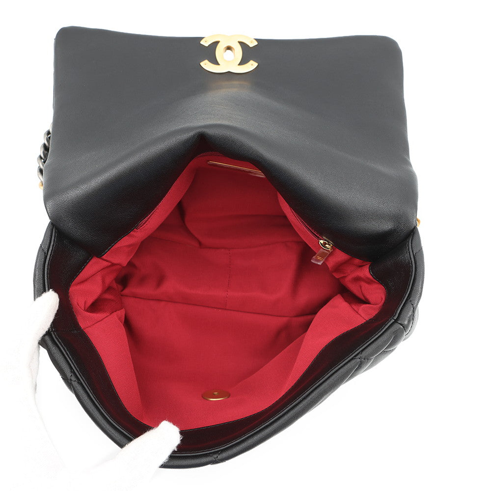 CHANEL CHANEL 19 Dixneuf Matelasse Shoulder Bag BlackAS1161-B04852-94305 Lambskin Size Large