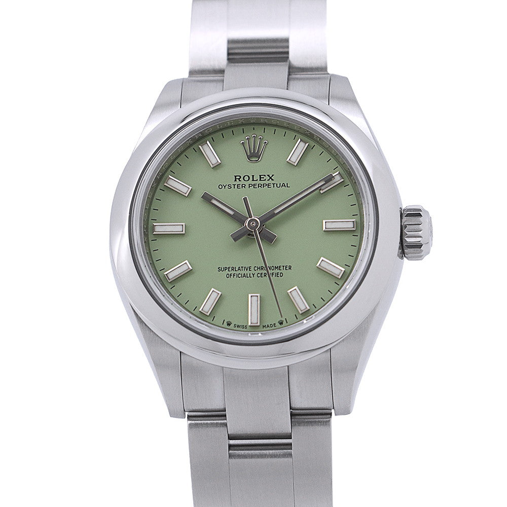 ROLEX Oyster Perpetual W28mm Stainless Steel pistachio Dial276200