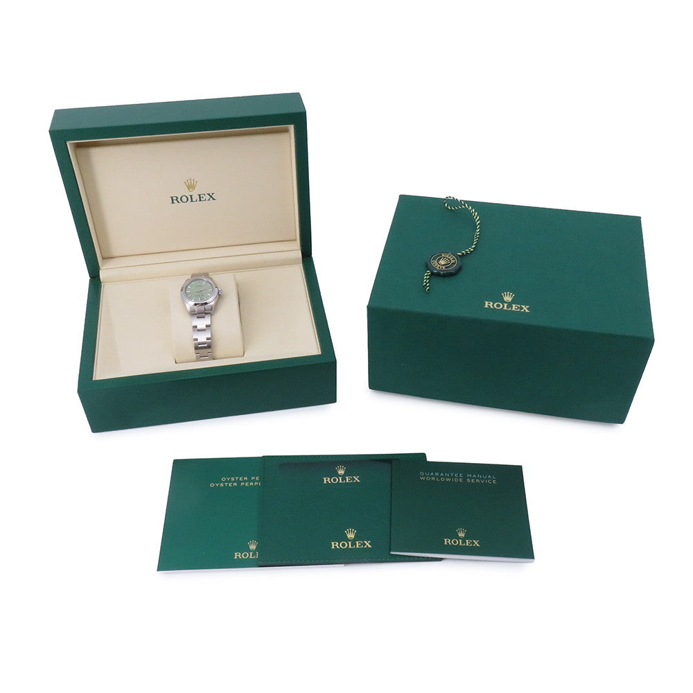 ROLEX Oyster Perpetual W28mm Stainless Steel pistachio Dial276200